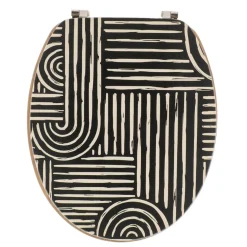 Abattant WC 18 pouces MDF Ethnic Vibes Noir