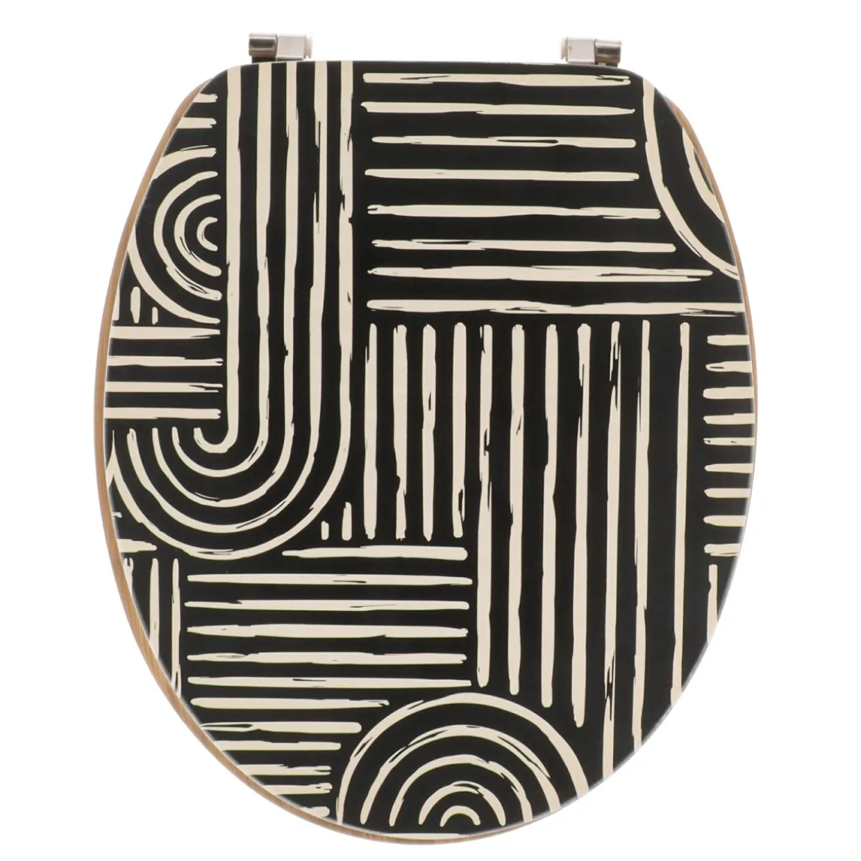 Abattant WC 18 pouces MDF Ethnic Vibes Noir