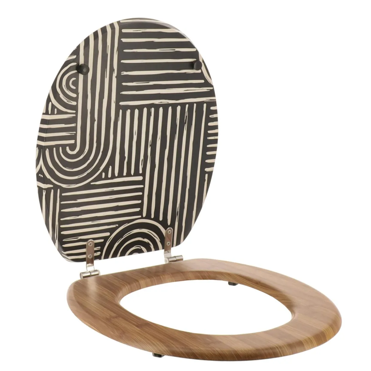 Abattant WC 18 pouces MDF Ethnic Vibes Noir