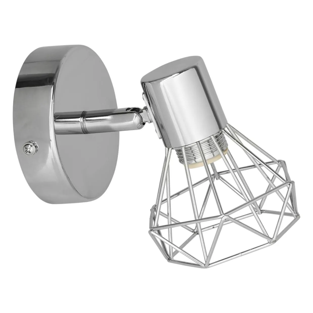 Applique murale orientable métal (13 x 13,5 cm) Diamond Argent