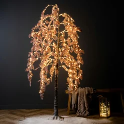 Arbre lumineux 600 LED (H200 cm) Saule pleureur Fleur Rose