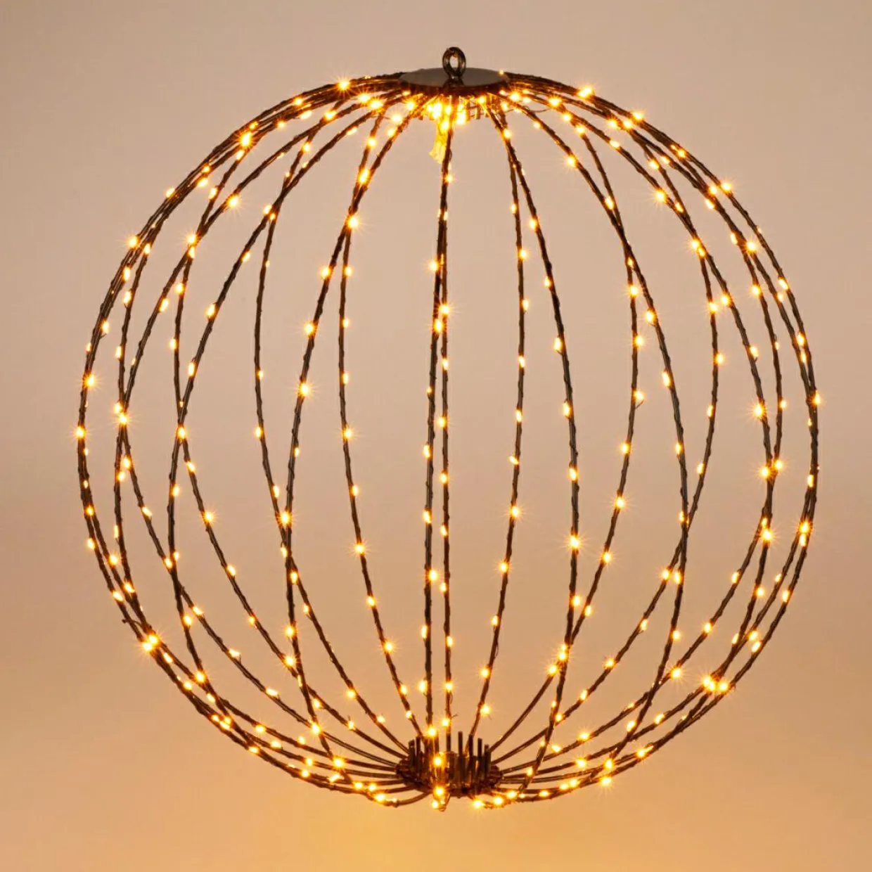 Ballon de Noël lumineux 320 LED (D50 cm) Blanc chaud