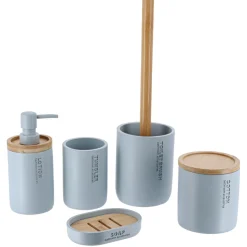 Boite à coton Purebamboo Bleu clair