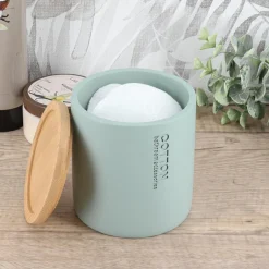 Boite à coton Purebamboo Vert eucalyptus