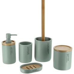 Boite à coton Purebamboo Vert eucalyptus