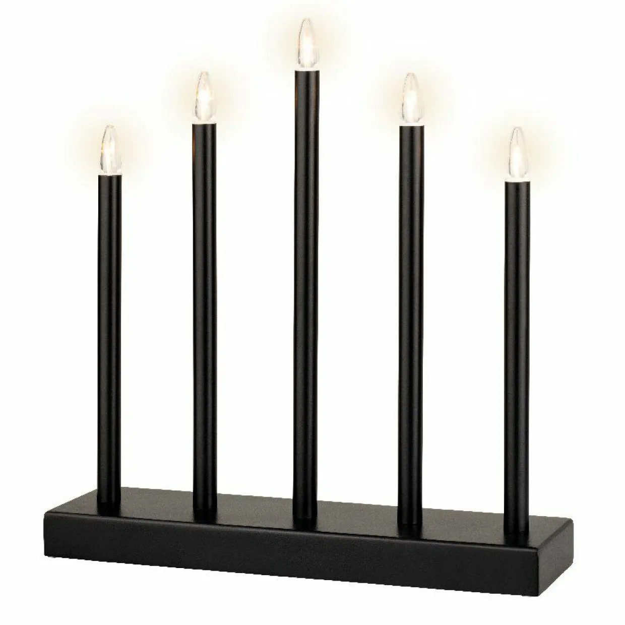 Bougeoir lumineux à piles 5 LED (H40 cm) Christmas Blanc chaud