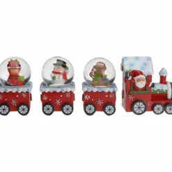 Boule à neige (H8 cm) Train de Noël Happy