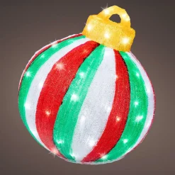 Boule de Noël géante lumineuse 80 LED (H39 cm) Circus Multicolore et blanc froid