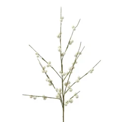Branche de baies (H55 cm) Laponie Perle métallisé