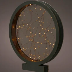 Cercle lumineux à piles 40 LED (H27 cm) Savoie Blanc chaud