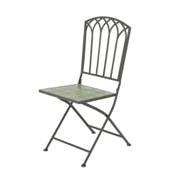 Chaise bistrot pliable en mosaïque Aveiro Vert olive