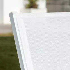 Chaise de jardin aluminium empilable Murano Blanche