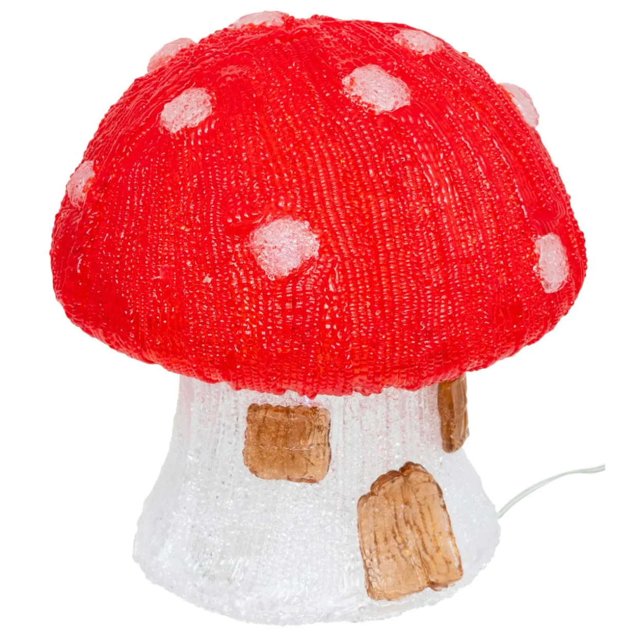 Champignon lumineux solaire 30 LED (H21 cm) Forêt magique Blanc froid