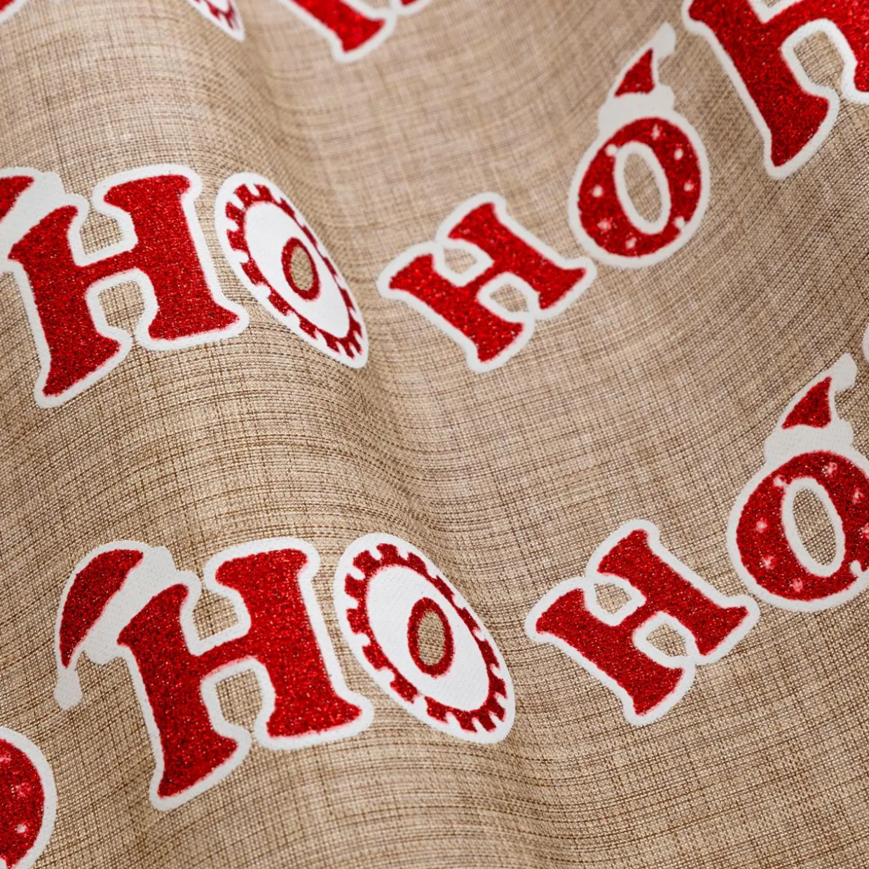 Chemin de table en jute (300 x 28 cm) Hohoho Beige et rouge
