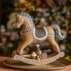 Cheval à bascule (H20 cm) Biscuit Pain d'épices