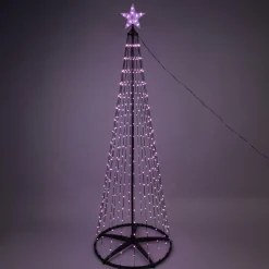 Cône lumineux Digital 550 Micro Led (H300 cm) Twinkling Noir et Multicolore