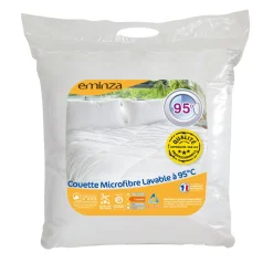 Couette Chaude (200 x 200 cm) Microfibre Lavable à 95°C Blanche