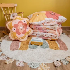 Couette imprimée enfant coton (140 x 200 cm) Barbotine Multicolore