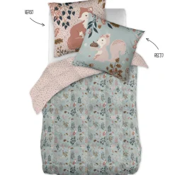 Couette imprimée enfant et sa taie d'oreiller (140 x 200 cm) Tamia Multicolore