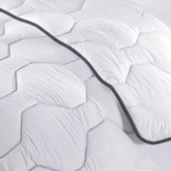 Couette très chaude enveloppe percale de coton (260 x 240 cm) Galaxie Blanche