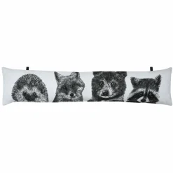 Coussin bas de porte polycoton (90 x 20 cm) Clairière Gris