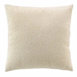 Coussin carré bouclette (45 cm) Wooly Ecru