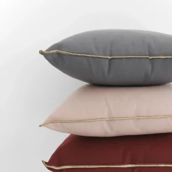 Coussin carré coton (40 x 40 cm) Harmony Rouge grenat