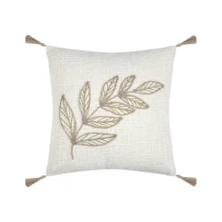 Coussin carré coton (40 x 40 cm) Hemera Ecru