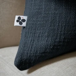 Coussin carré coton (45 x 45 cm) Sixtine Bleu nuit