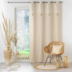 Coussin carré coton (40 x 40 cm) Rafina Beige