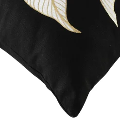 Coussin carré coton (45 x 45 cm) Jill Noir