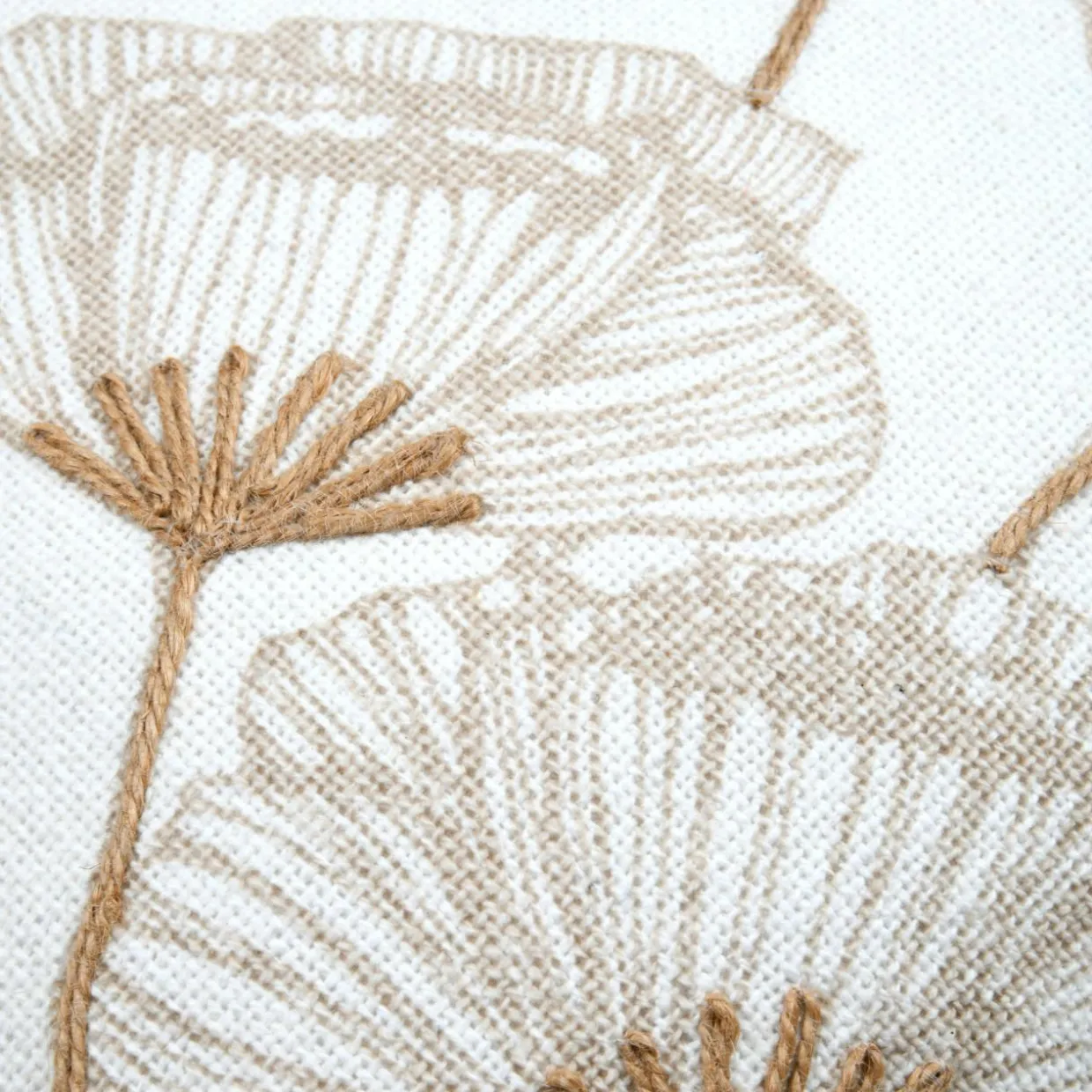 Coussin carré coton (45 x 45 cm) Oriana Ecru