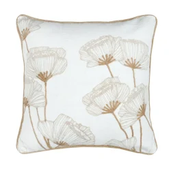 Coussin carré coton (45 x 45 cm) Oriana Ecru