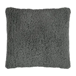 Coussin carré fausse fourrure (50 x 50 cm) Dudley Gris souris