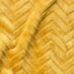 Coussin carré flanelle (45 x 45 cm) Zag Jaune moutarde