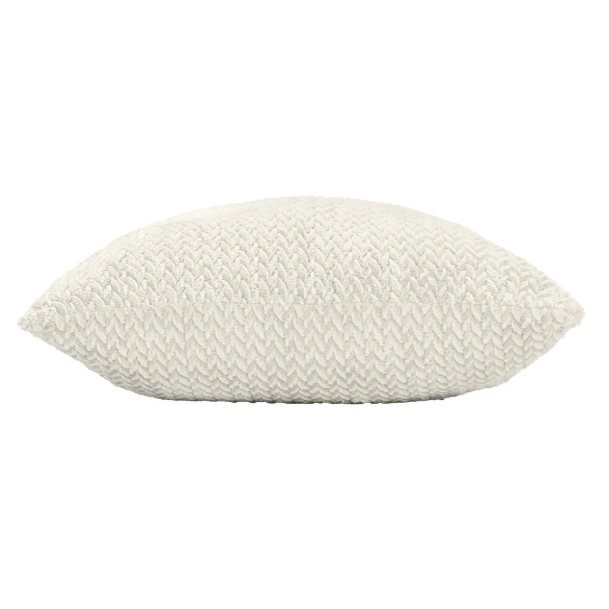 Coussin carré flanelle relief (45 x 45 cm) Flanela Écru
