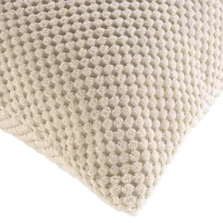 Coussin carré flanelle relief (45 x 45 cm) Java Ecru