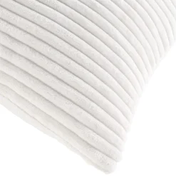 Coussin carré flanelle relief (45 x 45 cm) Nils Blanc