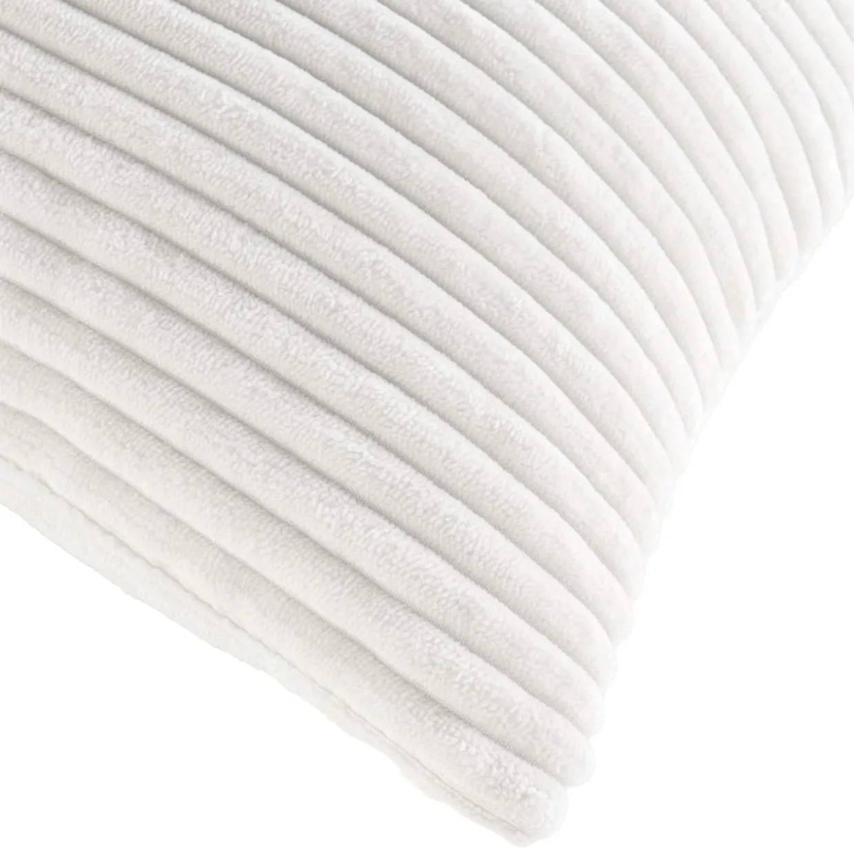 Coussin carré flanelle relief (45 x 45 cm) Nils Blanc