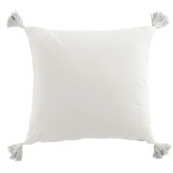 Coussin carré gaze de coton (40 x 40 cm) Gaïa Blanc chantilly