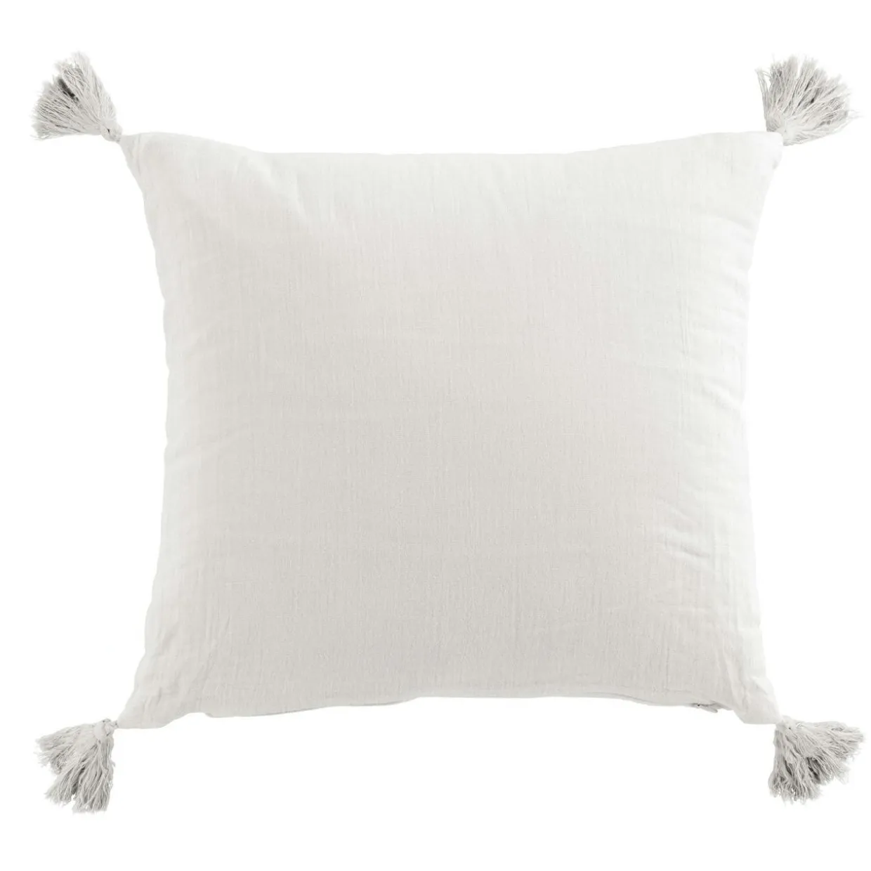 Coussin carré gaze de coton (40 x 40 cm) Gaïa Blanc chantilly