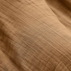Coussin carré gaze de coton (60 x 60 cm) Gaïa Camel