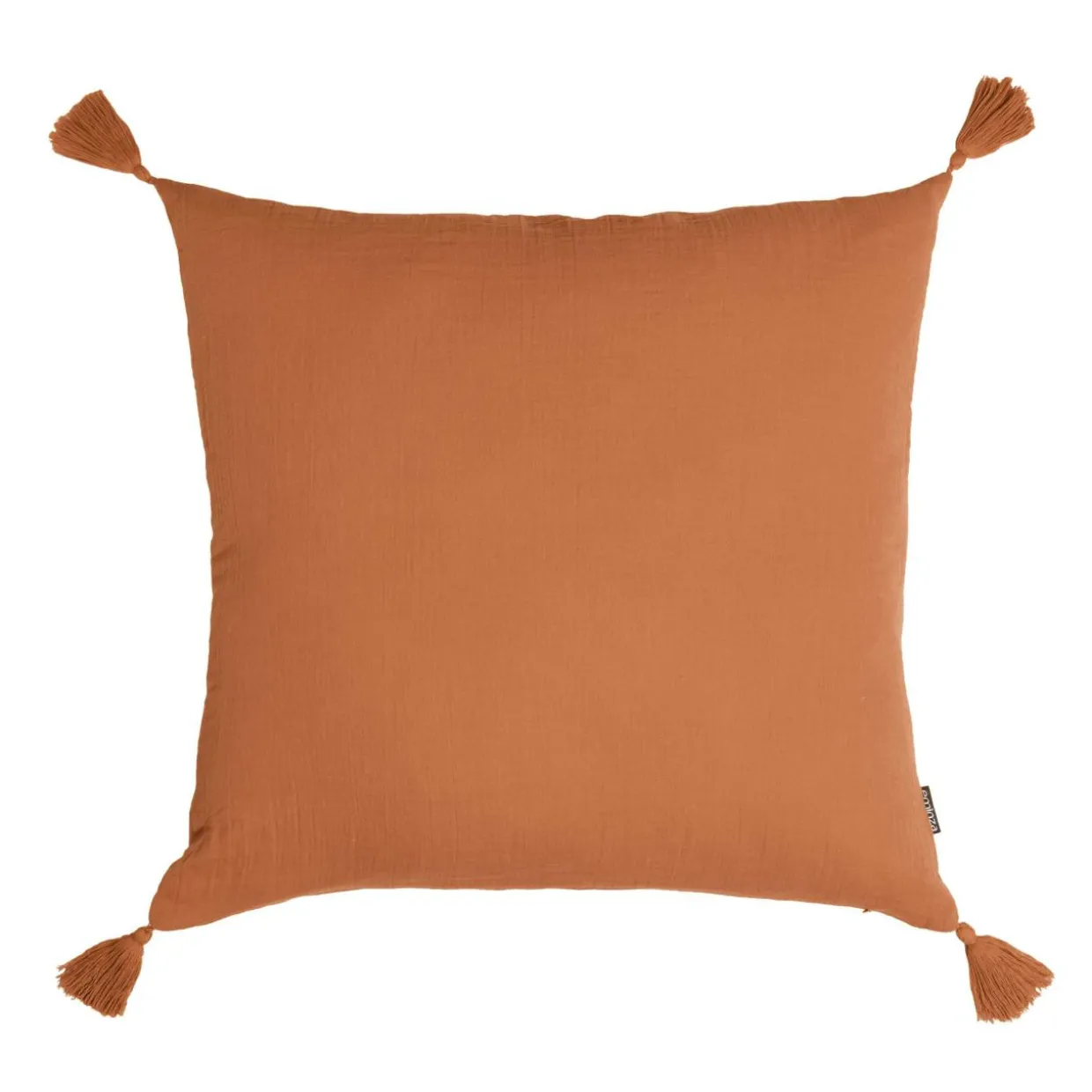 Coussin carré gaze de coton (60 x 60 cm) Gaïa Abricot