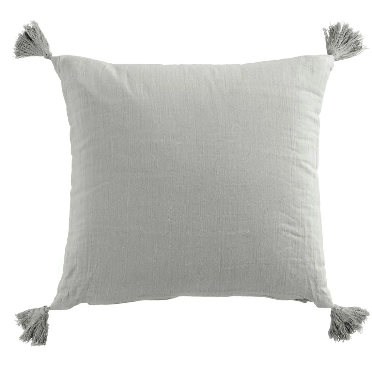 Coussin carré gaze de coton (40 x 40 cm) Gaïa Gris nuage