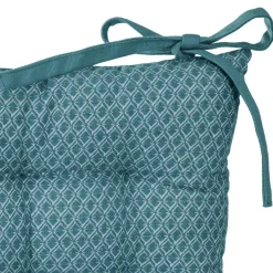 Coussin de chaise carré (38 x 38 cm) Otto Bleu canard