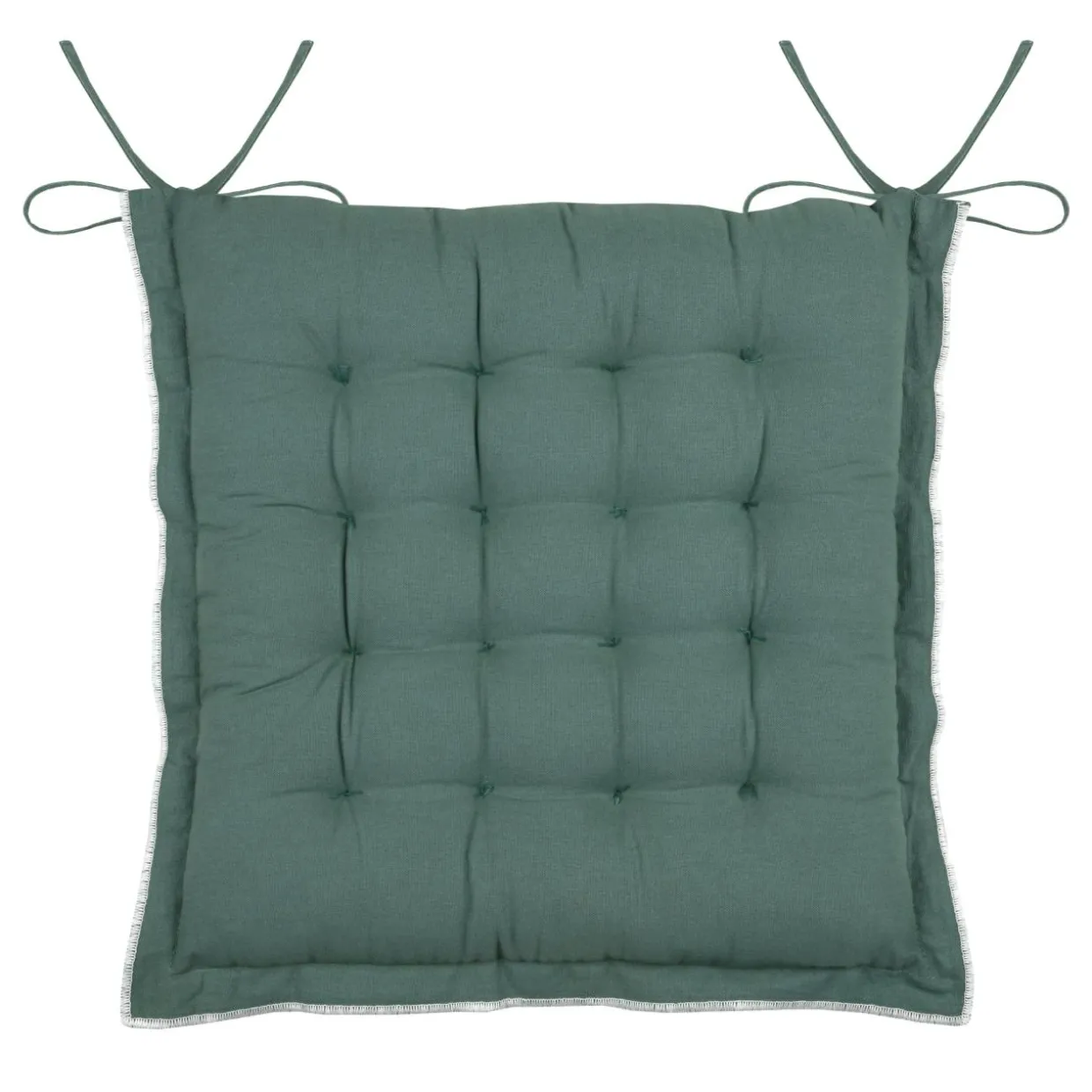 Coussin de chaise carré coton (38 x 38 cm) Helios Vert