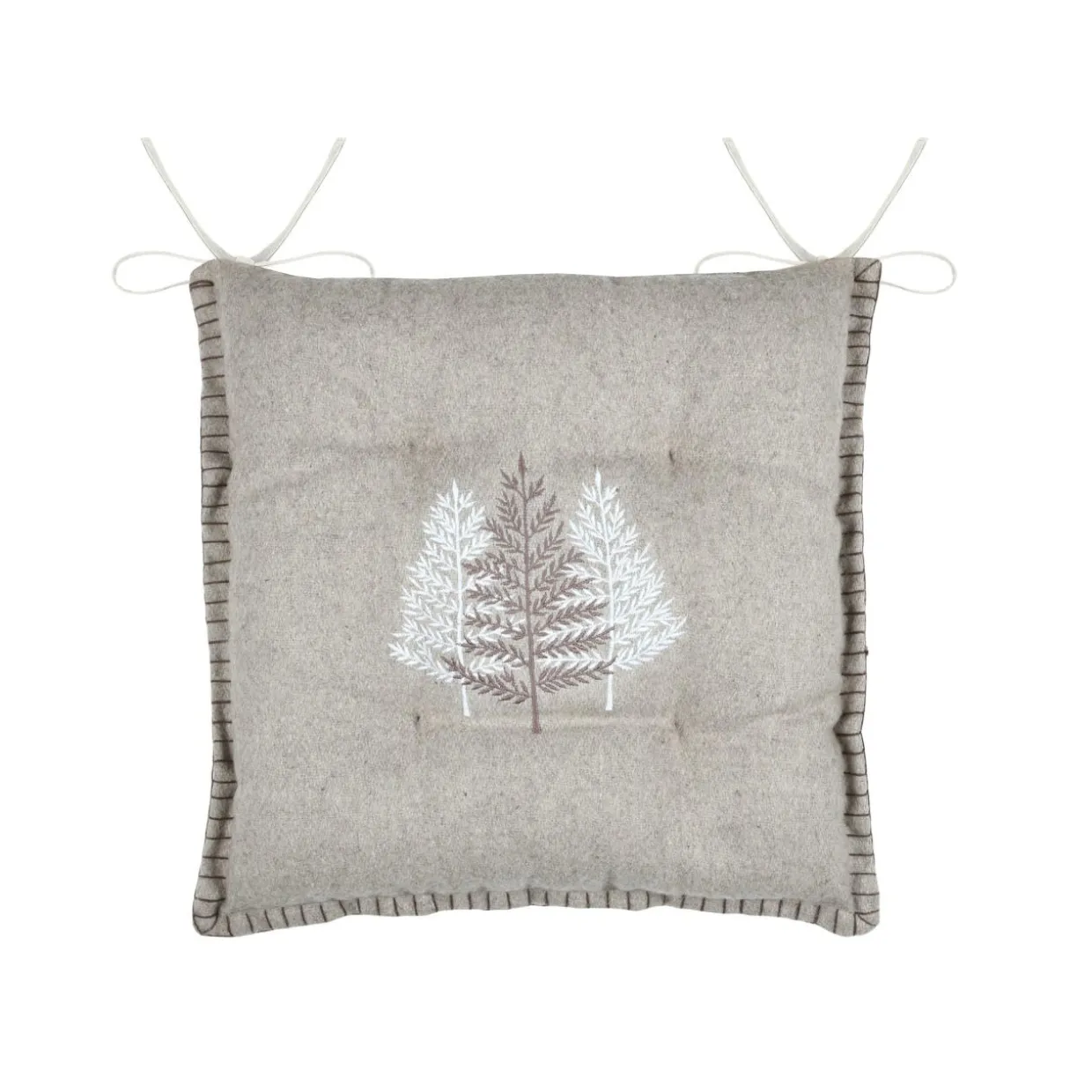 Coussin de chaise carré velours (38 x 38 cm) Landry Beige