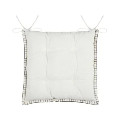 Coussin de chaise carré velours (38 x 38 cm) Landry Beige