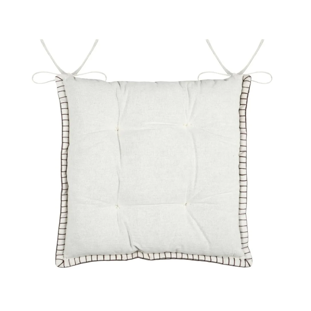 Coussin de chaise carré velours (38 x 38 cm) Landry Beige
