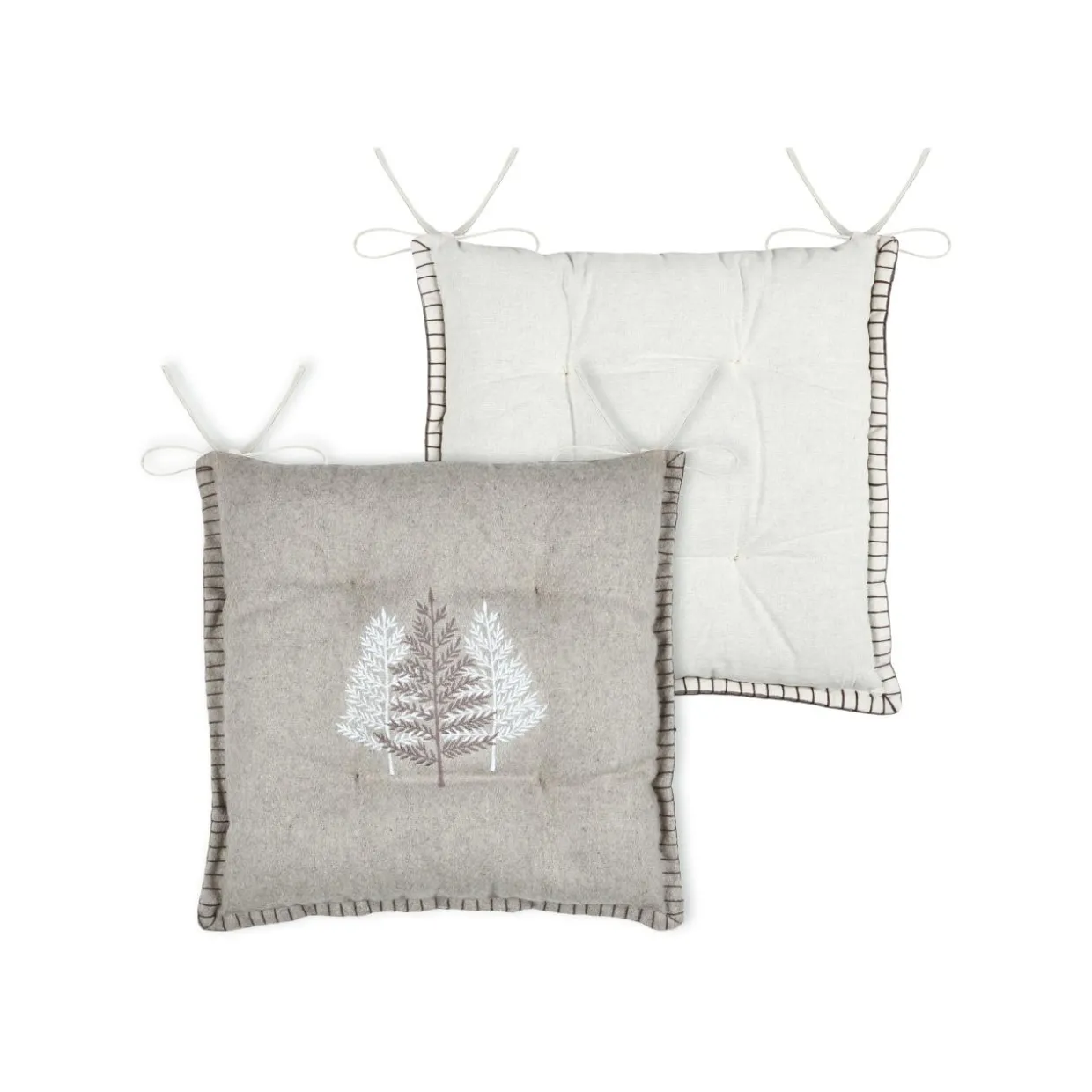 Coussin de chaise carré velours (38 x 38 cm) Landry Beige